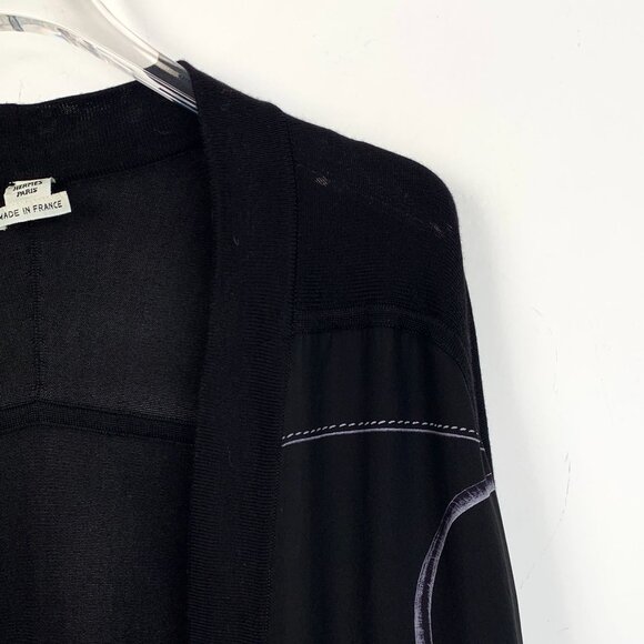 Ann Demeulemeester Black Long Cardigan Coat Made In France - Picture 3 of 8